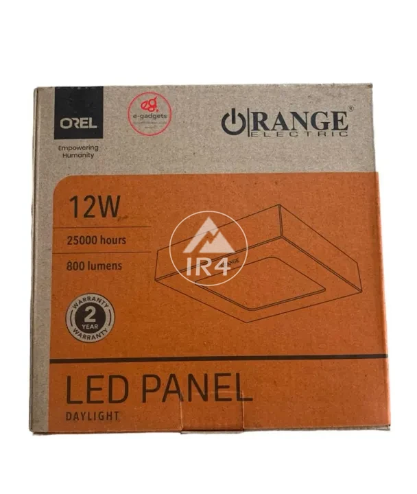 orange 12w panel light